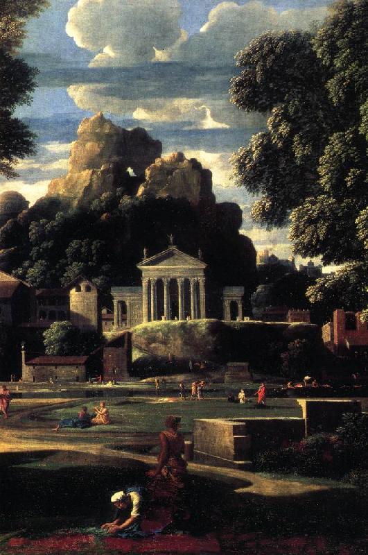POUSSIN, Nicolas Landscape with the Gathering of the Ashes of Phocion (detail) af oil painting picture